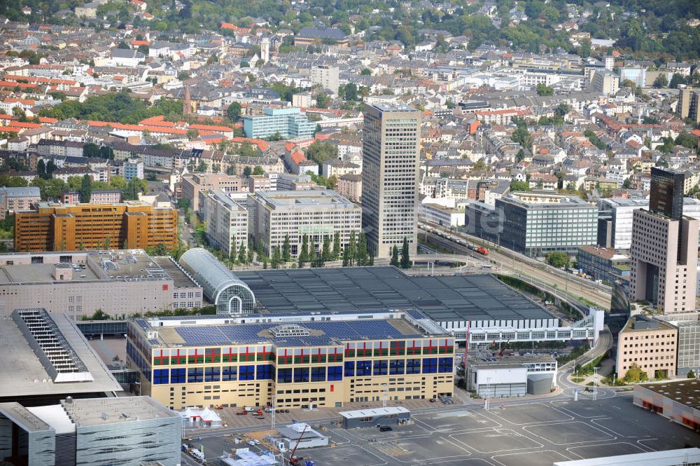 Frankfurt am Main von oben - Frankfurter Messegelände