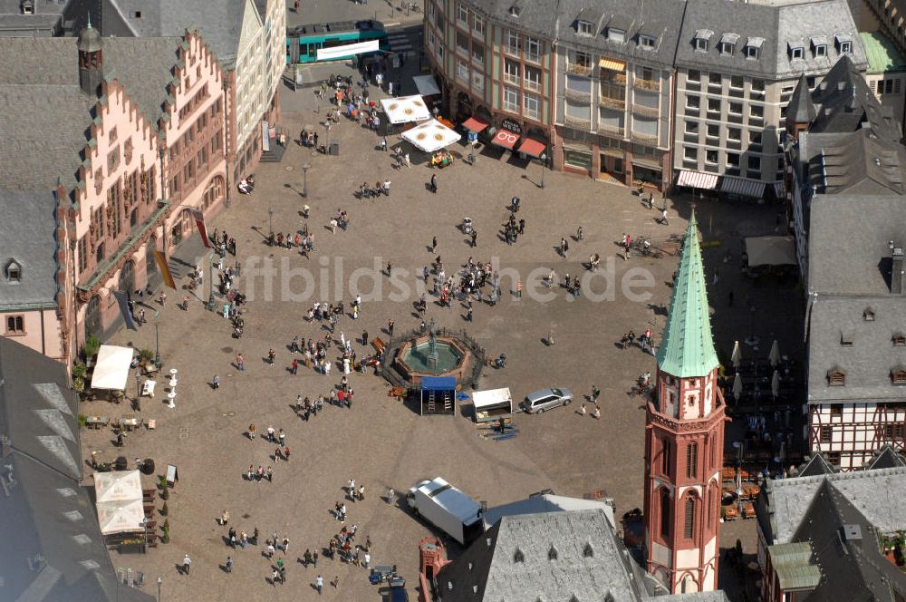 Luftbild Frankfurt am Main - Frankfurter Römer und den Römerberg in Frankfurt am Main