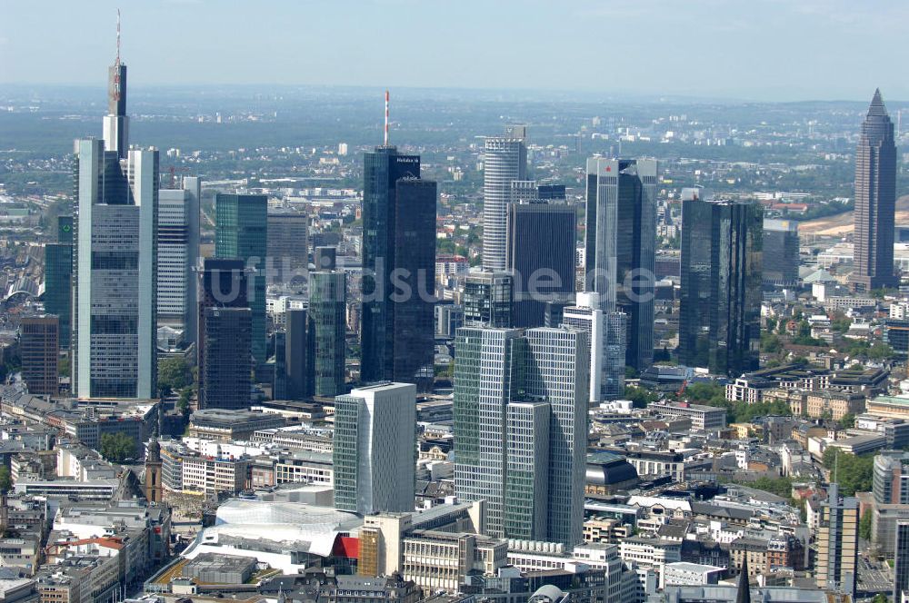 Luftaufnahme Frankfurt am Main - Frankfurter Skyline