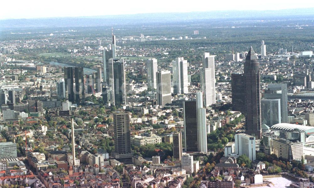 Frankfurt am Main von oben - Frankfurter Stadtzentrum mit Bankenzentrum