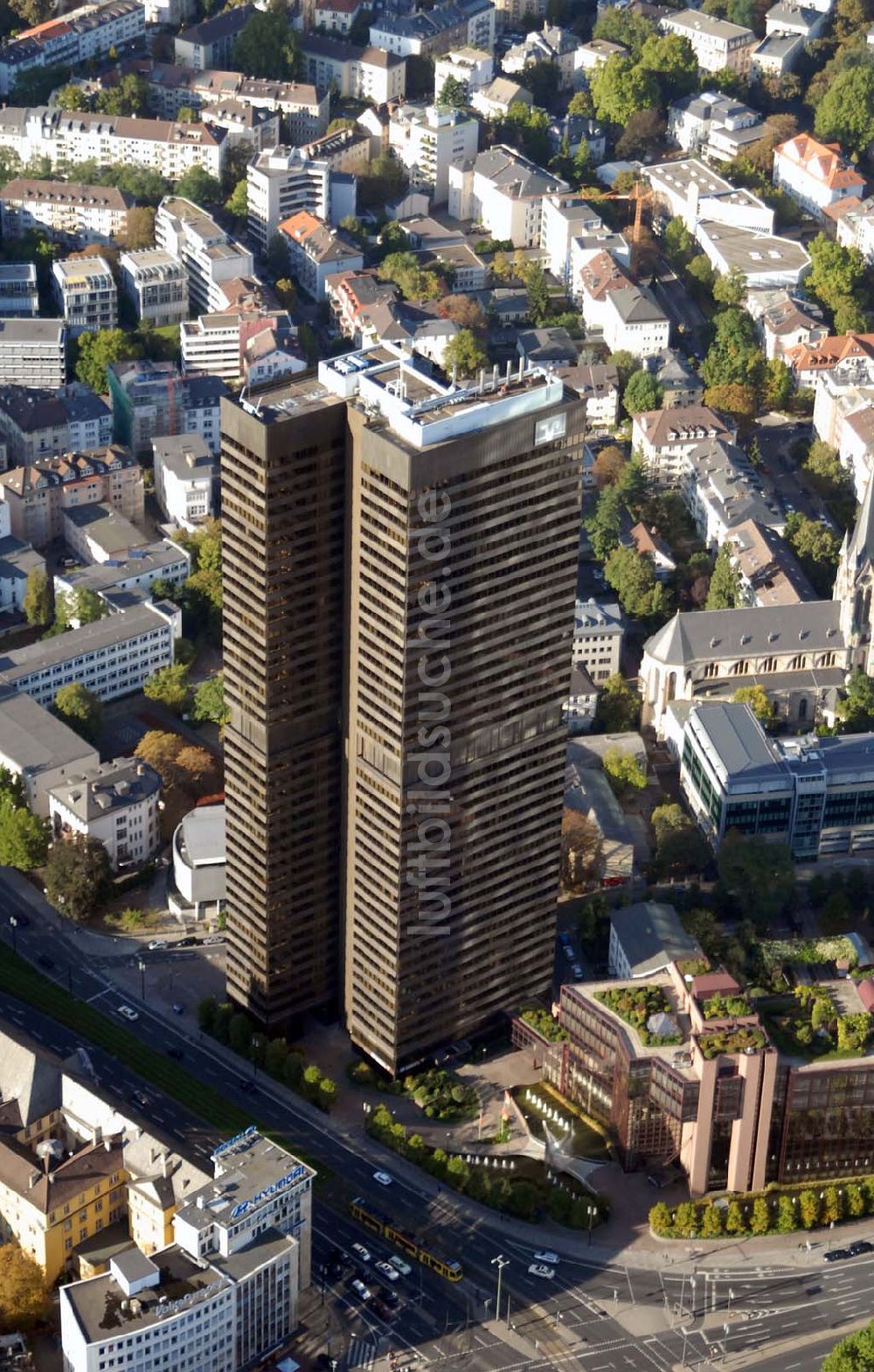 Frankfurt am Main von oben - Frankfurter Volksbank