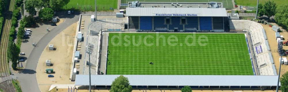 Frankfurt am Main von oben - Frankfurter Volksbank-Stadion in Frankfurt am Main im Bundesland Hessen