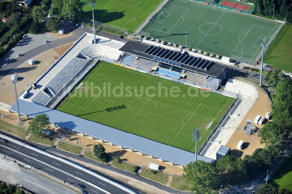 Frankfurt am Main von oben - Frankfurter Volksbank-Stadion (vormals Stadion Am Bornheimer Hang)