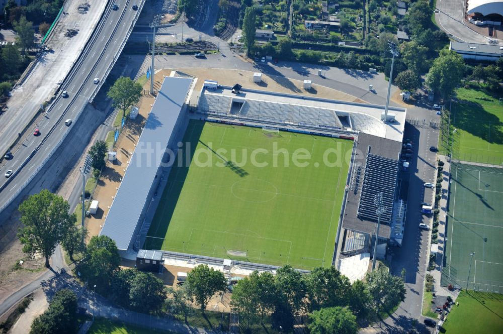 Luftaufnahme Frankfurt am Main - Frankfurter Volksbank-Stadion (vormals Stadion Am Bornheimer Hang)