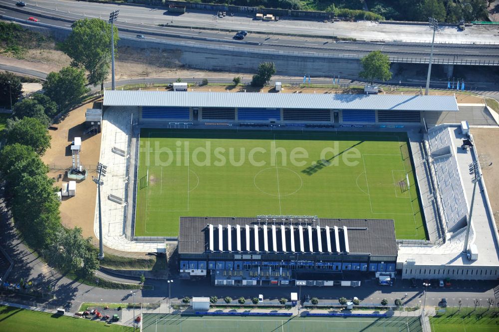 Frankfurt am Main von oben - Frankfurter Volksbank-Stadion (vormals Stadion Am Bornheimer Hang)