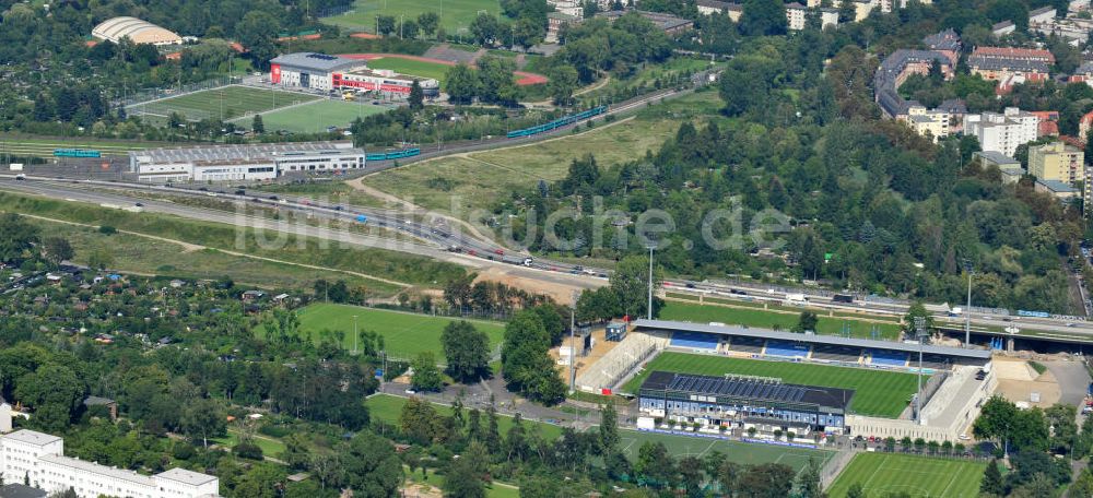 Frankfurt am Main aus der Vogelperspektive: Frankfurter Volksbank-Stadion (vormals Stadion Am Bornheimer Hang)