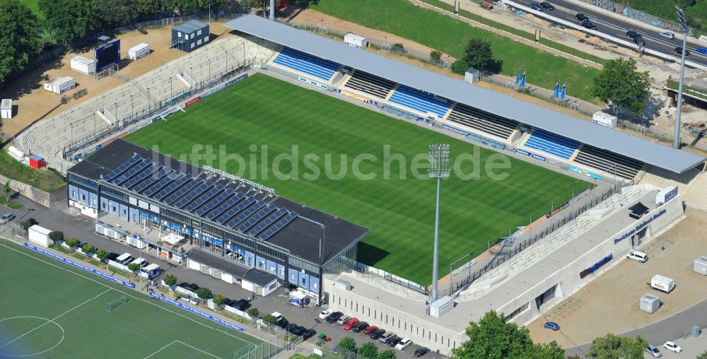 Frankfurt am Main von oben - Frankfurter Volksbank-Stadion (vormals Stadion Am Bornheimer Hang)