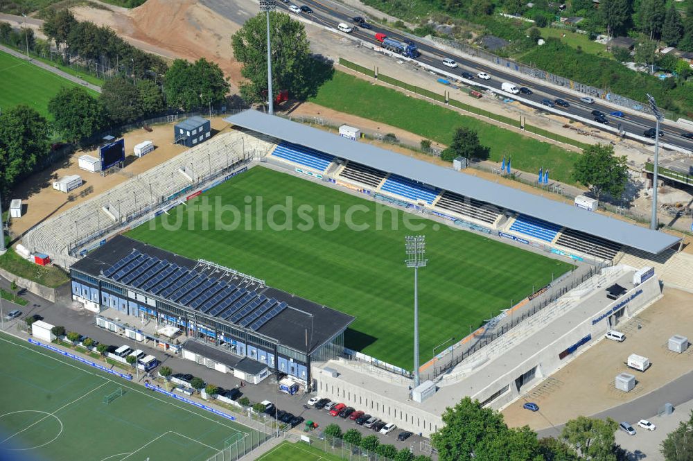 Frankfurt am Main aus der Vogelperspektive: Frankfurter Volksbank-Stadion (vormals Stadion Am Bornheimer Hang)