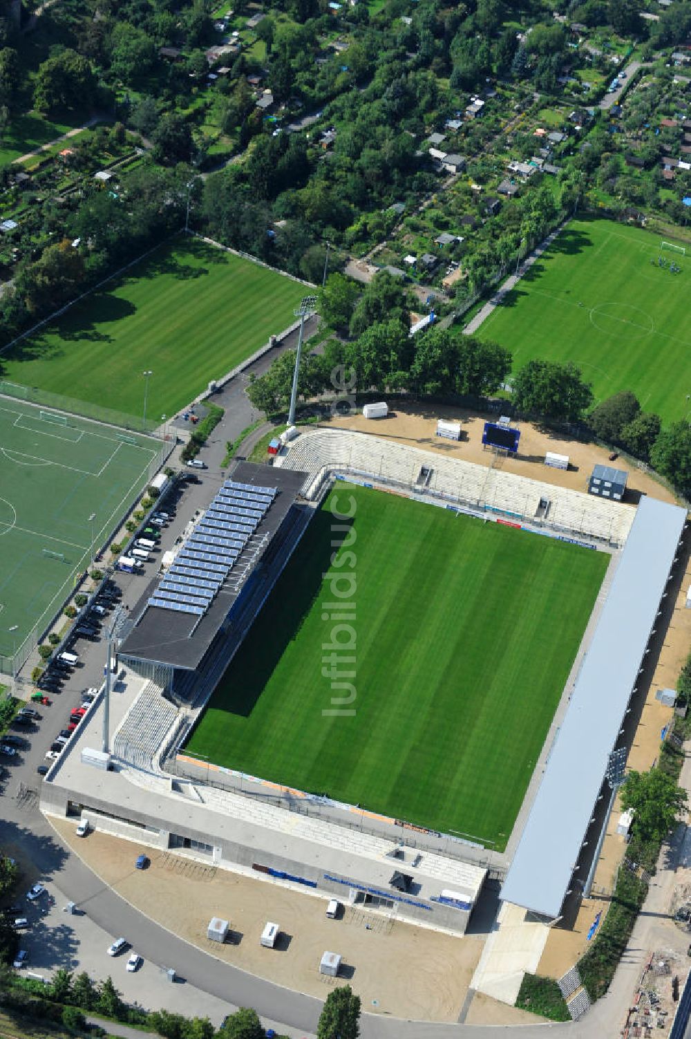 Luftbild Frankfurt am Main - Frankfurter Volksbank-Stadion (vormals Stadion Am Bornheimer Hang)