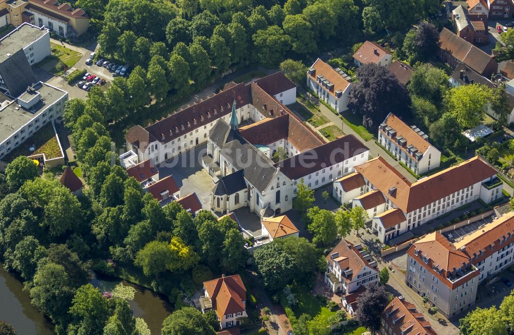 Warendorf aus der Vogelperspektive: Franziskanerkloster Warendorf im Bundesland Nordrhein-Westfalen