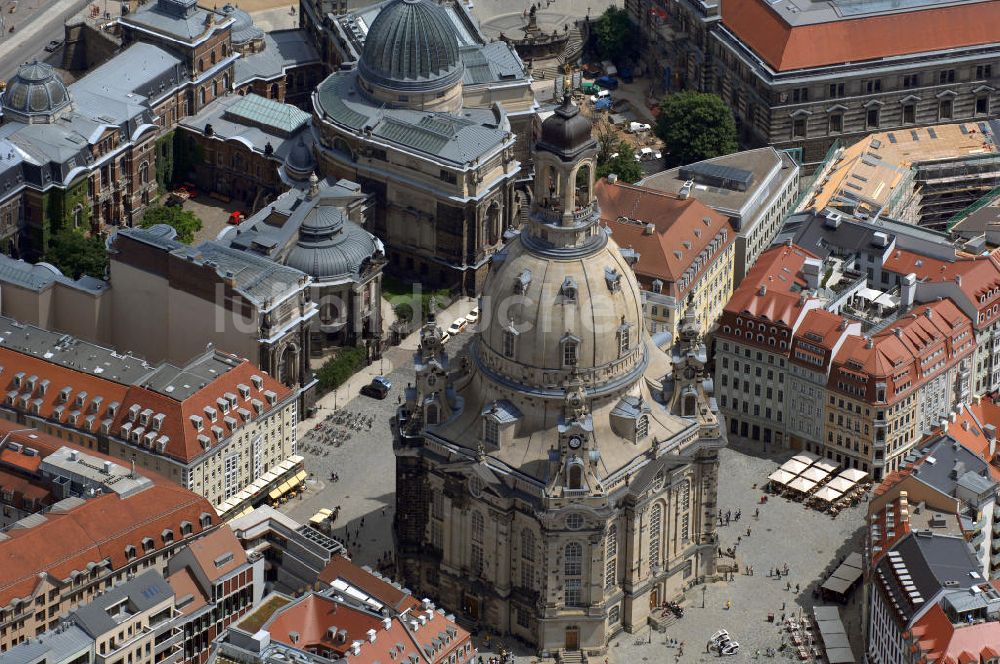 Luftbild Dresden - Frauenkirche im Altsdatzentrum von Dresden