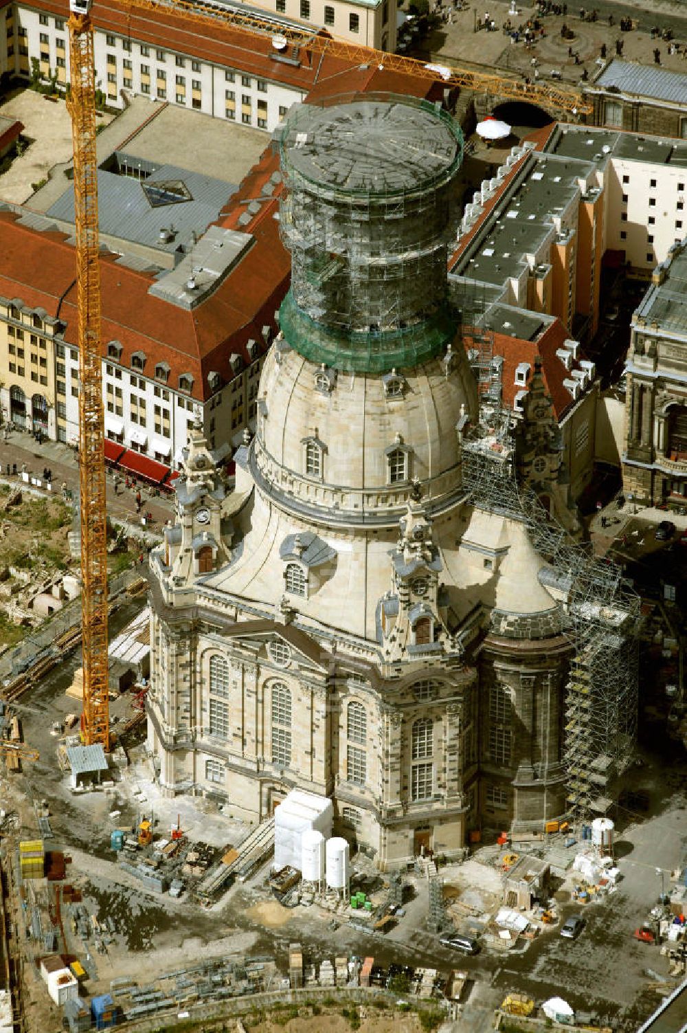 Dresden aus der Vogelperspektive: Frauenkirche Dresden