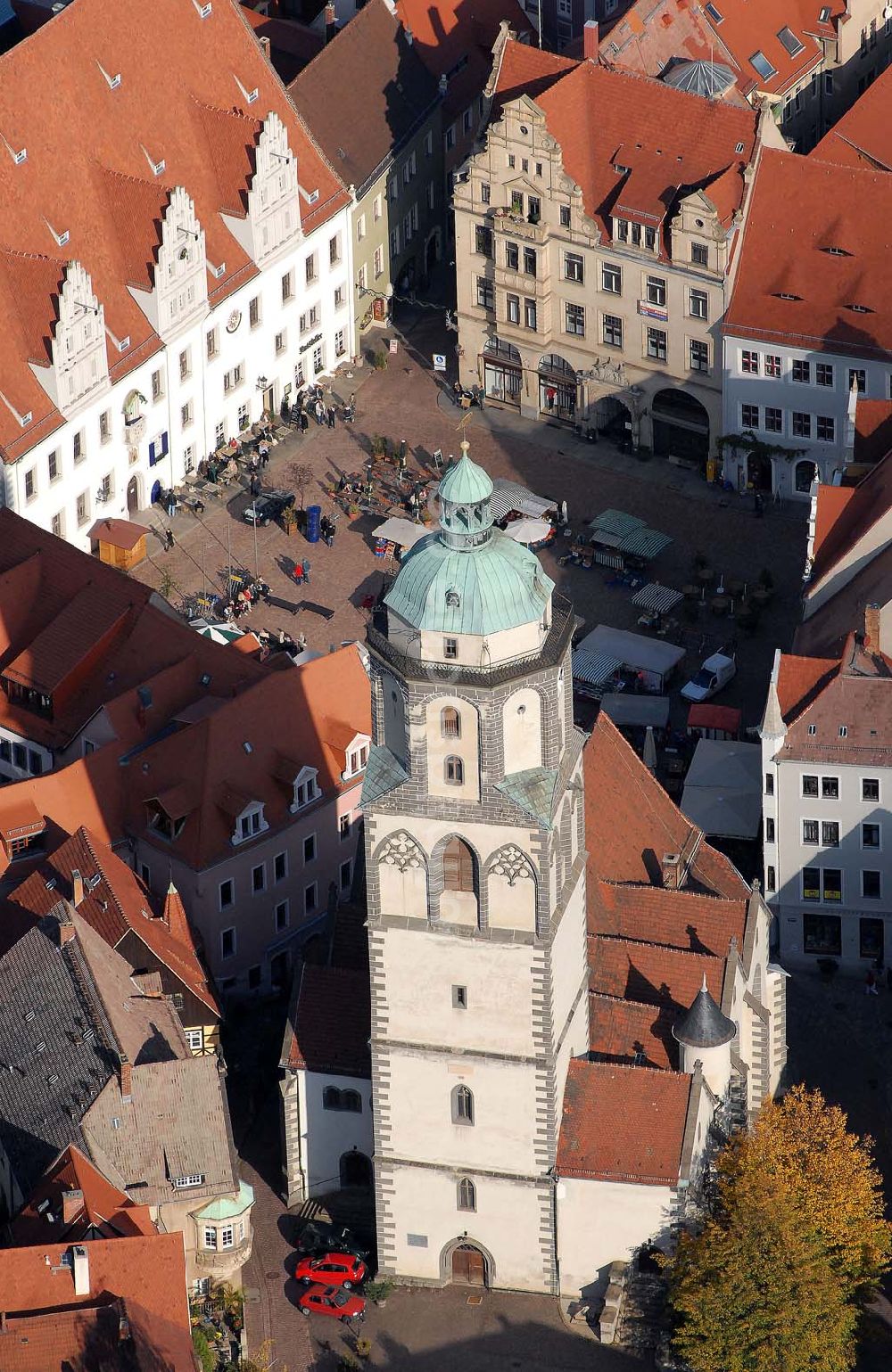 Luftbild Meißen - Frauenkirche Meissen