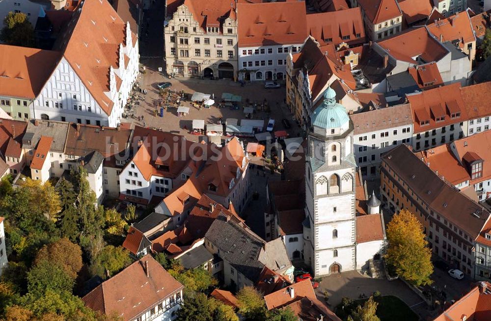 Luftaufnahme Meißen - Frauenkirche Meissen