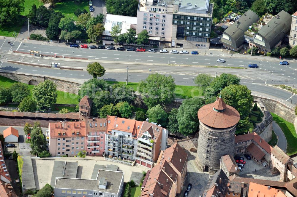 Nürnberg aus der Vogelperspektive: Frauentor in Nürnberg in Bayern