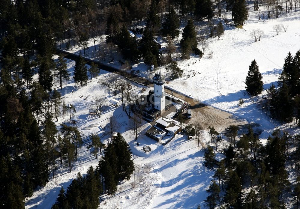 Luftbild Oberweißbach/Thüringer Wald - Fröbelturm in Oberweißbach/Thüringer Wald im Bundesland Thüringen