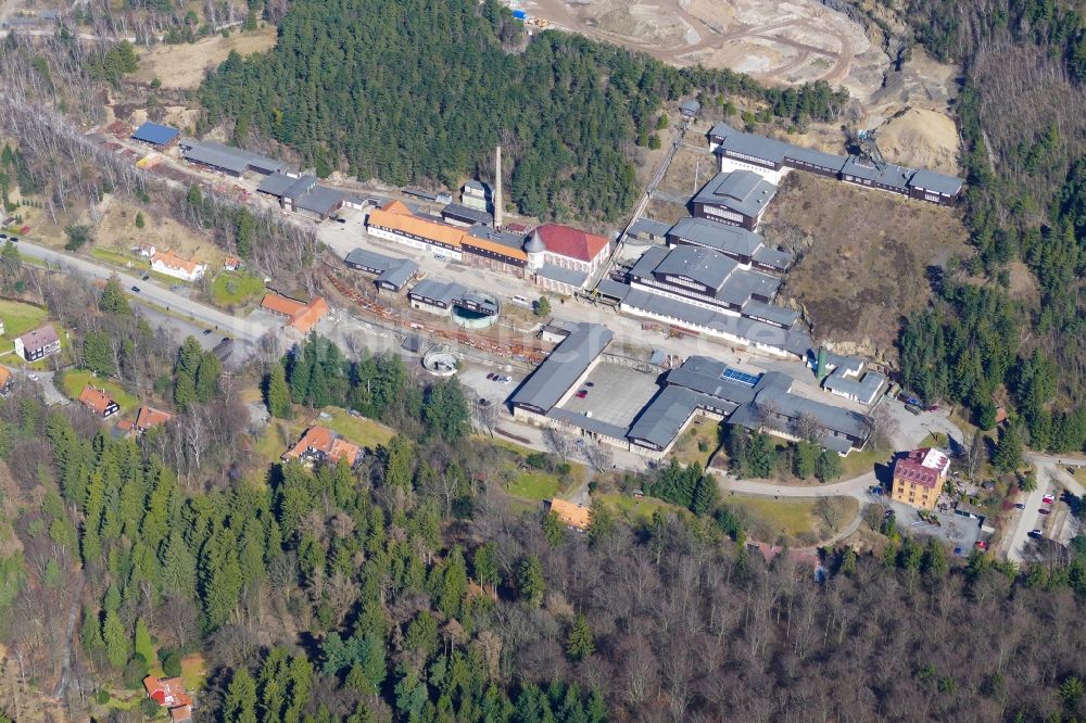 Luftbild Goslar - Förderanlagen und Bergbau- Schacht- Anlagen am Förderturm Rammelsberg in Goslar im Bundesland Niedersachsen, Deutschland