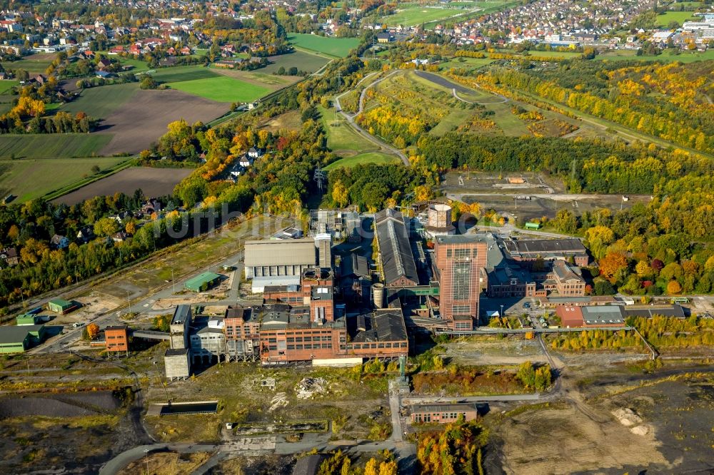 Luftaufnahme Hamm - Förderanlagen der ehemaligen Zeche Heinrich-Robert im Ortsteil Wiescherhöfen in Hamm im Bundesland Nordrhein-Westfalen