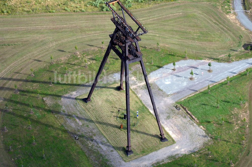 Luftaufnahme Löbichau - Förderturm bei Löbichau