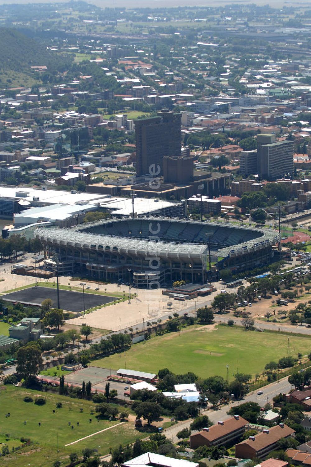 Bloemfontein von oben - Free State Stadion / Stadium Bloemfontein Südafrika / South Africa