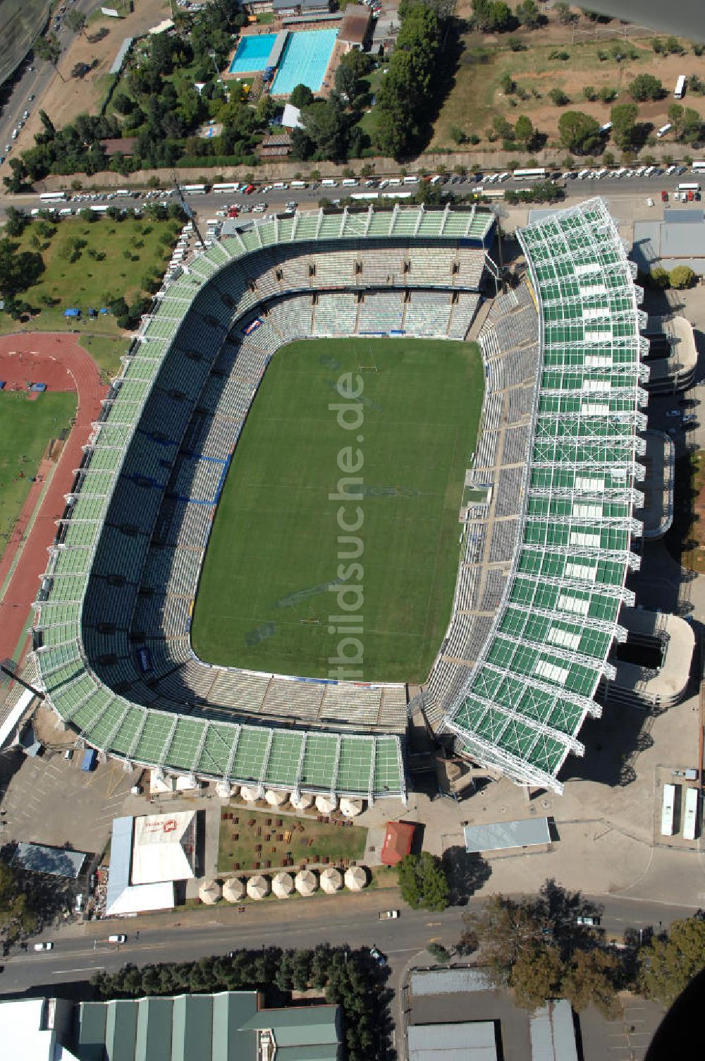 Bloemfontein aus der Vogelperspektive: Free State Stadion / Stadium Bloemfontein Südafrika / South Africa