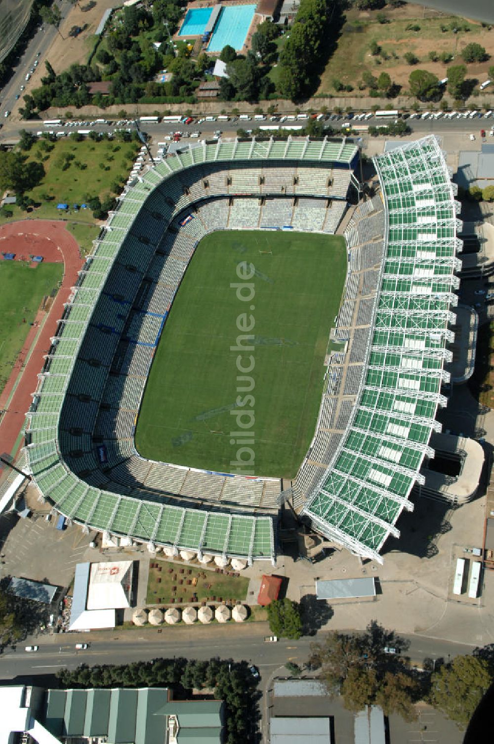 Bloemfontein von oben - Free State Stadion / Stadium Bloemfontein Südafrika / South Africa