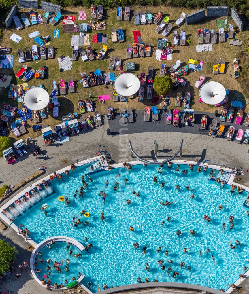 Luftbild Hamm - Freibad der Erlebnistherme Maximare Bad Hamm GmbH in Hamm im Bundesland Nordrhein-Westfalen