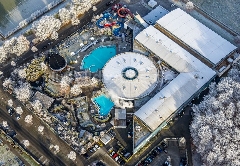 Luftaufnahme Hamm - Freibad der Erlebnistherme Maximare Bad Hamm GmbH in Hamm im Bundesland Nordrhein-Westfalen