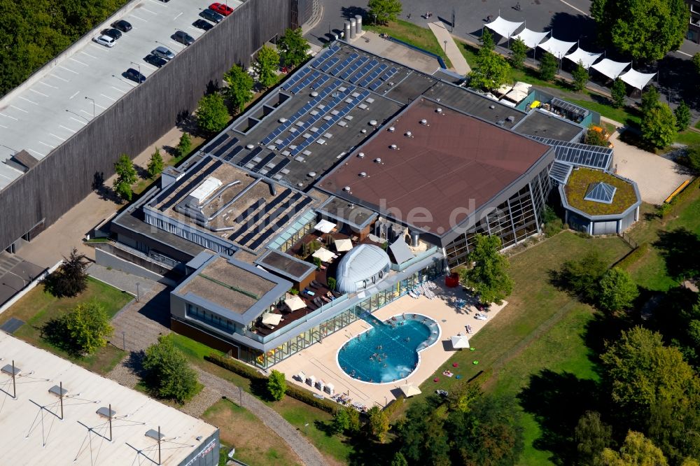 Luftaufnahme Heilbronn - Freibad der Freizeiteinrichtung des Freizeitbad Soleo in Heilbronn im Bundesland Baden-Württemberg, Deutschland