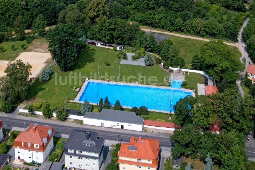 Luftbild Löbau - Freibad Herrmannbad in Löbau im Bundesland Sachsen