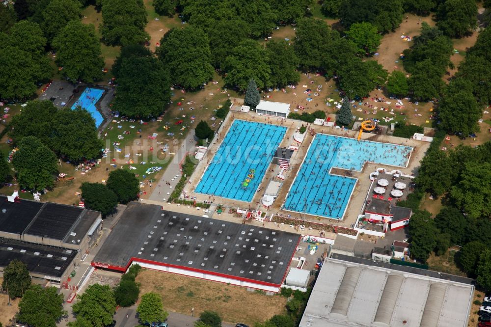 Luftbild Mainz - Freibad Mainzer Schwimmverein Mainz-Mombach in Mainz im Bundesland Rheinland-Pfalz