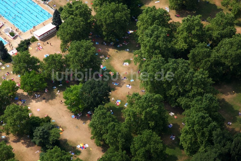 Luftaufnahme Mainz - Freibad Mainzer Schwimmverein Mainz-Mombach in Mainz im Bundesland Rheinland-Pfalz