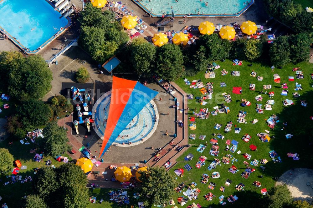 Luftaufnahme Gelsenkirchen - Freibad Sport-Paradies in Gelsenkirchen im Bundesland Nordrhein-Westfalen