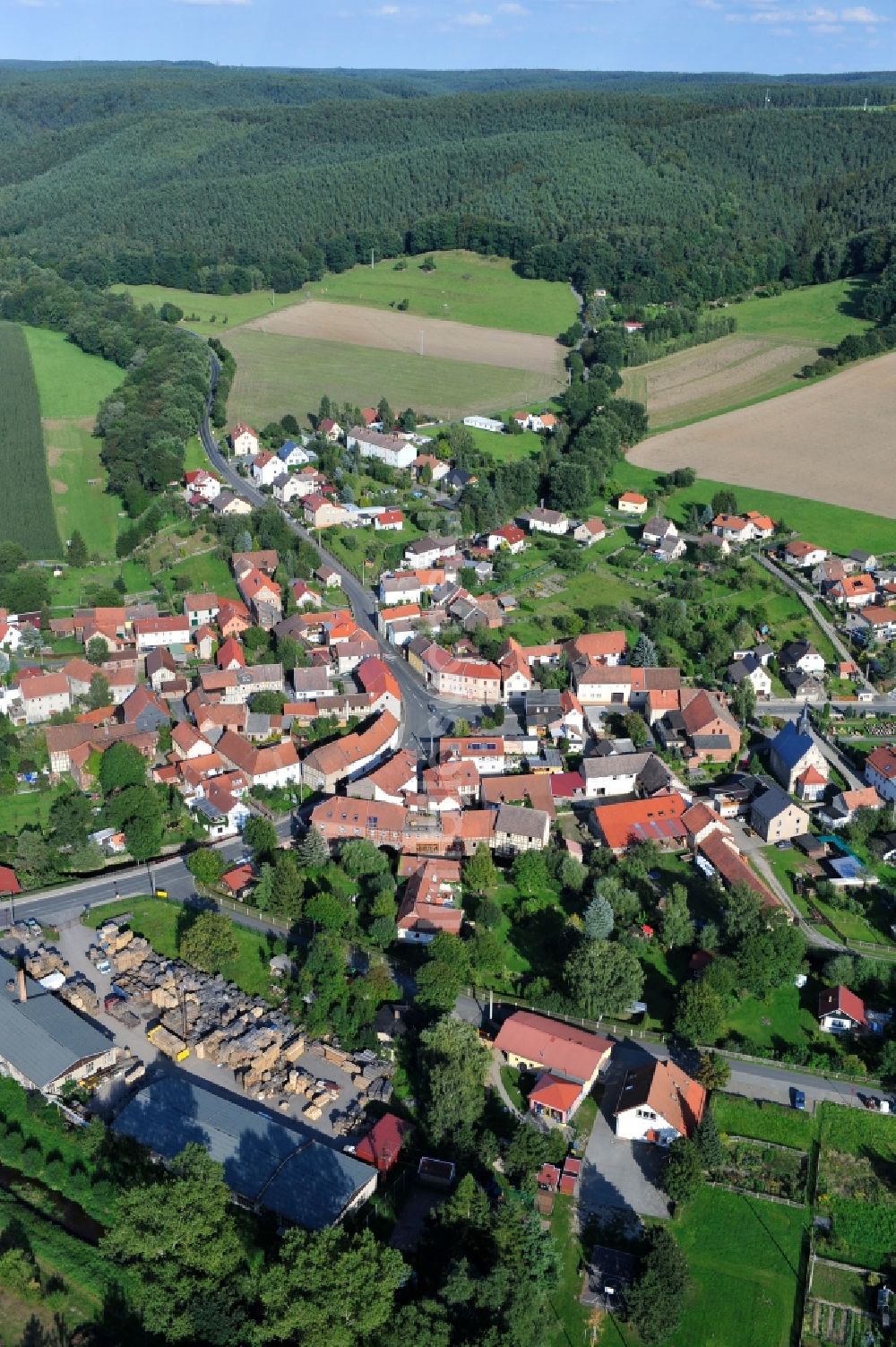 Freienorla von oben - Freienorla im Bundesland Thüringen