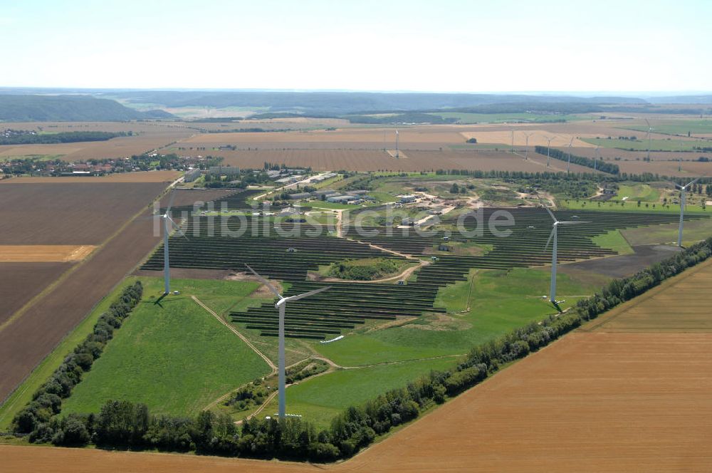 Luftbild Eckolstädt - Freifeld-Solarkraftwerk in Eckolstädt / Thüringen