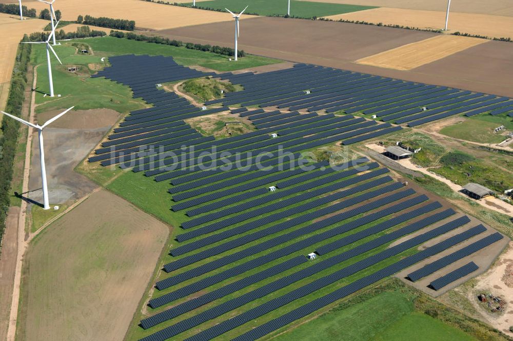 Luftbild Eckolstädt - Freifeld-Solarkraftwerk in Eckolstädt / Thüringen