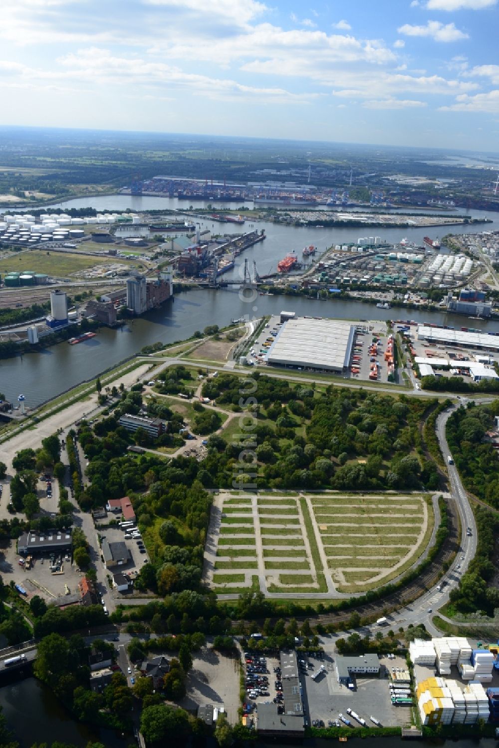 Luftaufnahme Hamburg - Freifläche / Grünfläche in Hamburg-Mitte / Wilhelmsburg