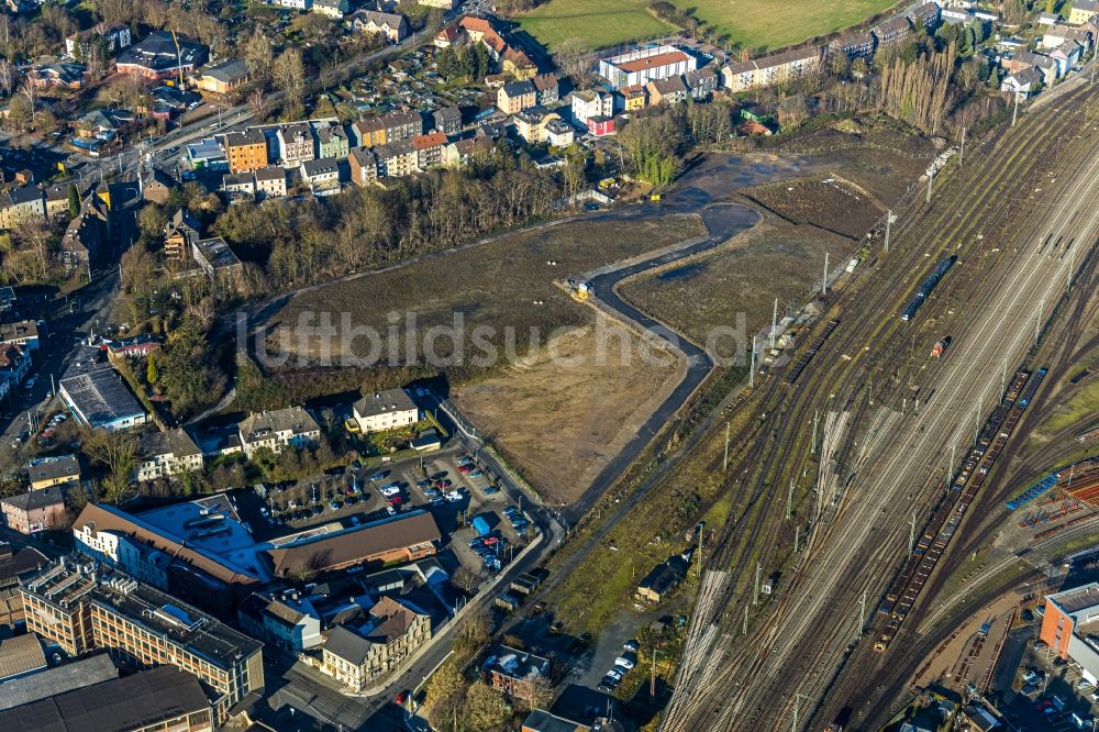 Luftaufnahme Witten - Freilegung archäologischer Grabungsstätten auf dem Gelände Drei Könige in Witten im Bundesland Nordrhein-Westfalen, Deutschland