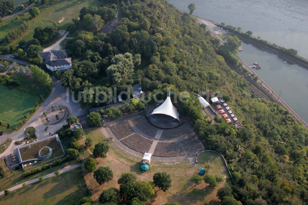 Luftaufnahme Bornich St. Goarshausen - Freilichtbühne Loreley in Bornich im Bundesland Rheinland-Pfalz