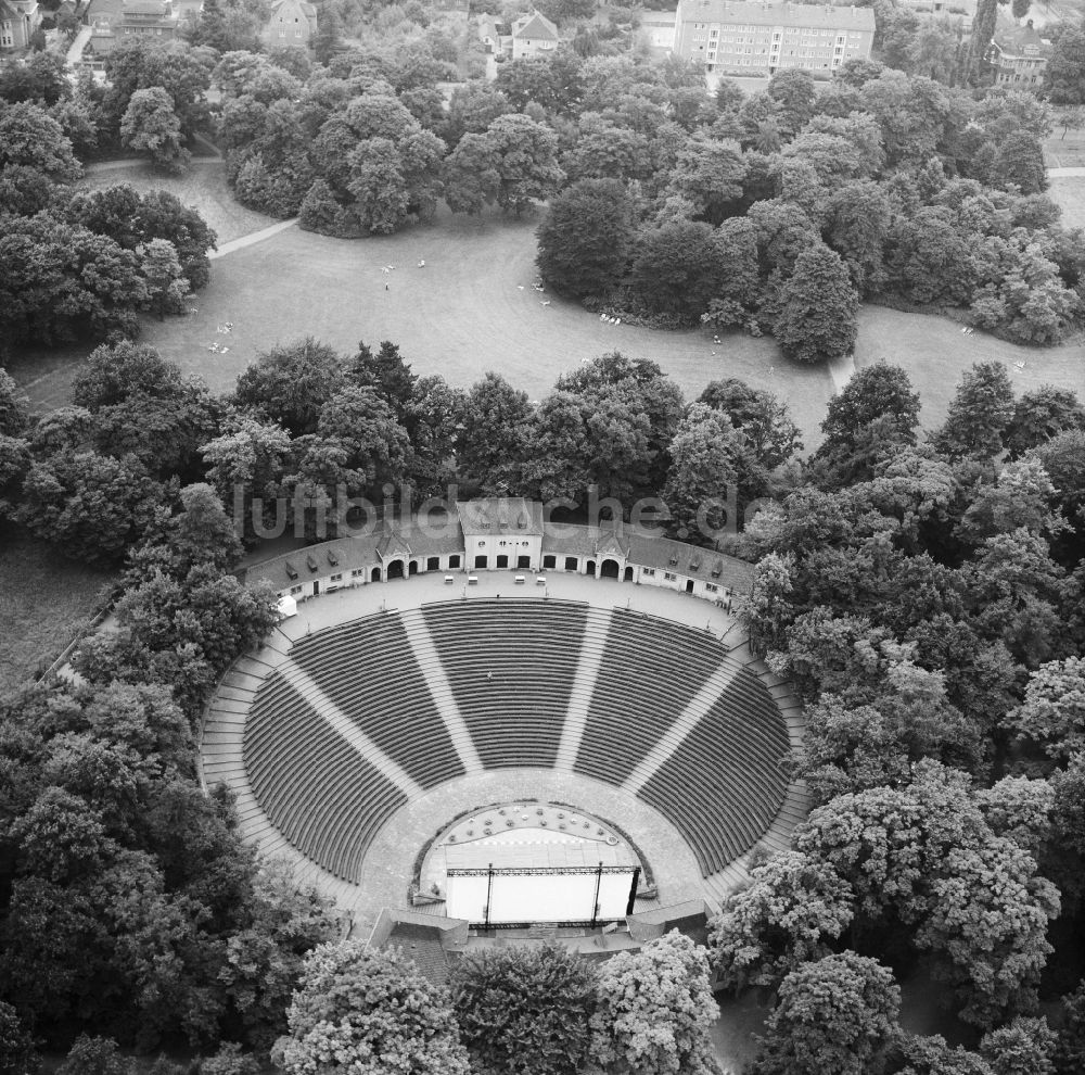 Luftbild Dresden - Freilichtbühne Parktheater an der Hauptallee in Dresden im Bundesland Sachsen, Deutschland