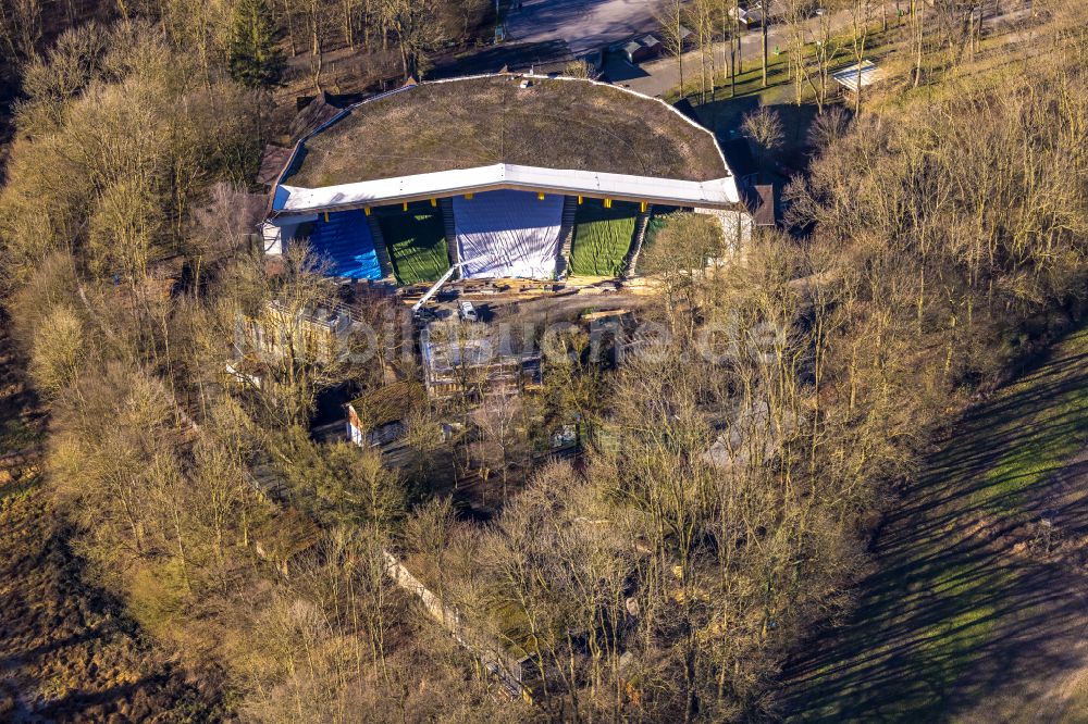 Luftbild Hamm - Freilichtbühne Waldbühne Heessen am Gebrüder-Funke-Weg in Hamm im Bundesland Nordrhein-Westfalen, Deutschland