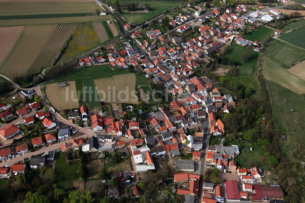 Freimersheim aus der Vogelperspektive: Freimersheim, eine Ortsgemeinde im Landkreis Alzey-Worms in Rheinland-Pfalz