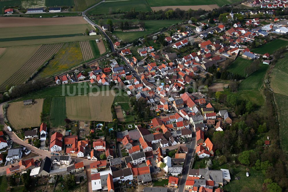 Freimersheim aus der Vogelperspektive: Freimersheim, eine Ortsgemeinde im Landkreis Alzey-Worms in Rheinland-Pfalz