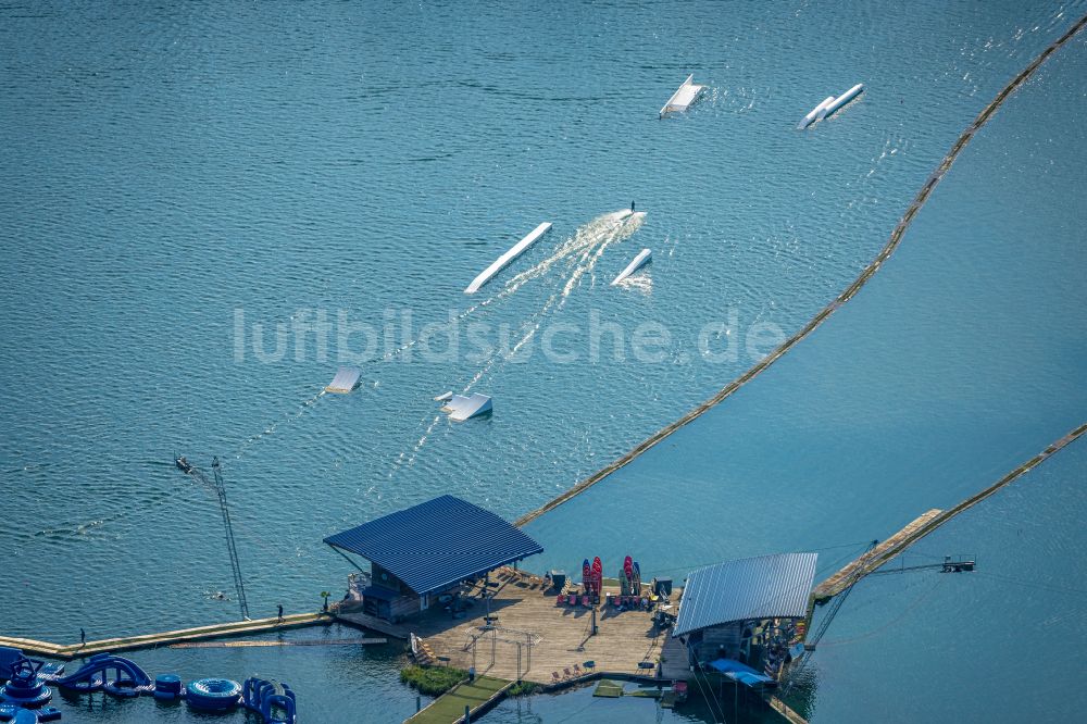 Luftaufnahme Beckum - Freizeitanlage am Tuttenbrocksee in Beckum im Bundesland Nordrhein-Westfalen, Deutschland