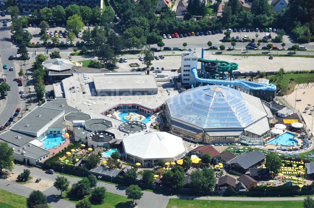 Stein von oben - Freizeitbad Kristall Palm Beach im bayerischen Stein