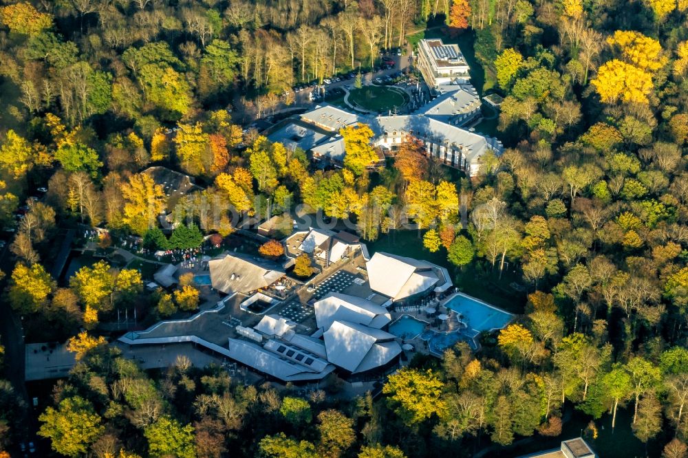 Luftaufnahme Freiburg im Breisgau - Freizeiteinrichtung Keidel Mineral-Thermalbad in Freiburg im Breisgau im Bundesland Baden-Württemberg, Deutschland