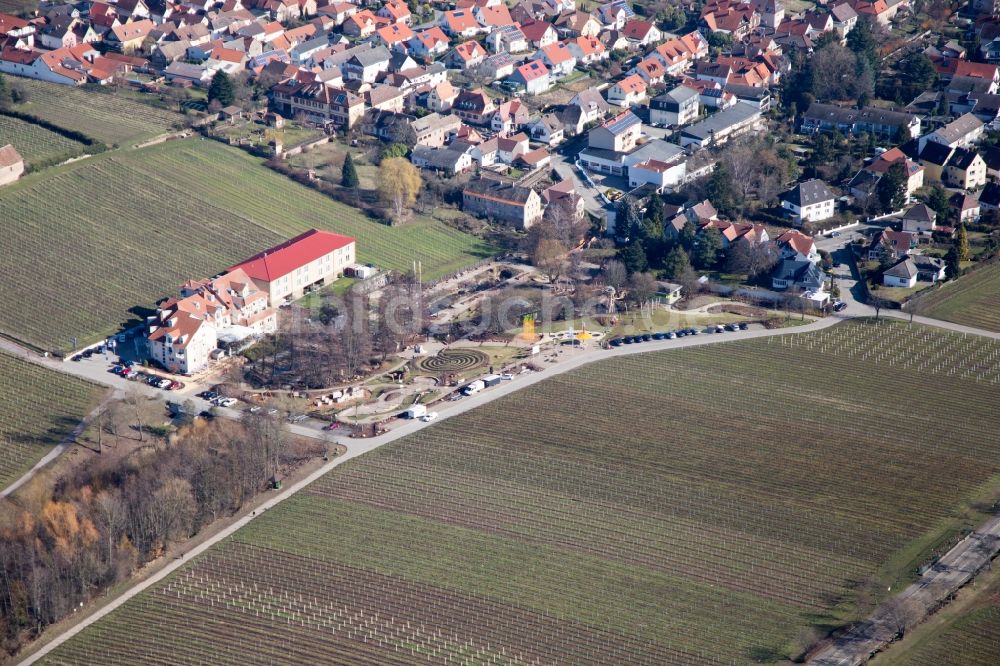 Edenkoben von oben - Freizeitzentrum alla hopp!-Bewegungs- und Begegnungsanlage am Hotel Prinzregent in Edenkoben im Bundesland Rheinland-Pfalz