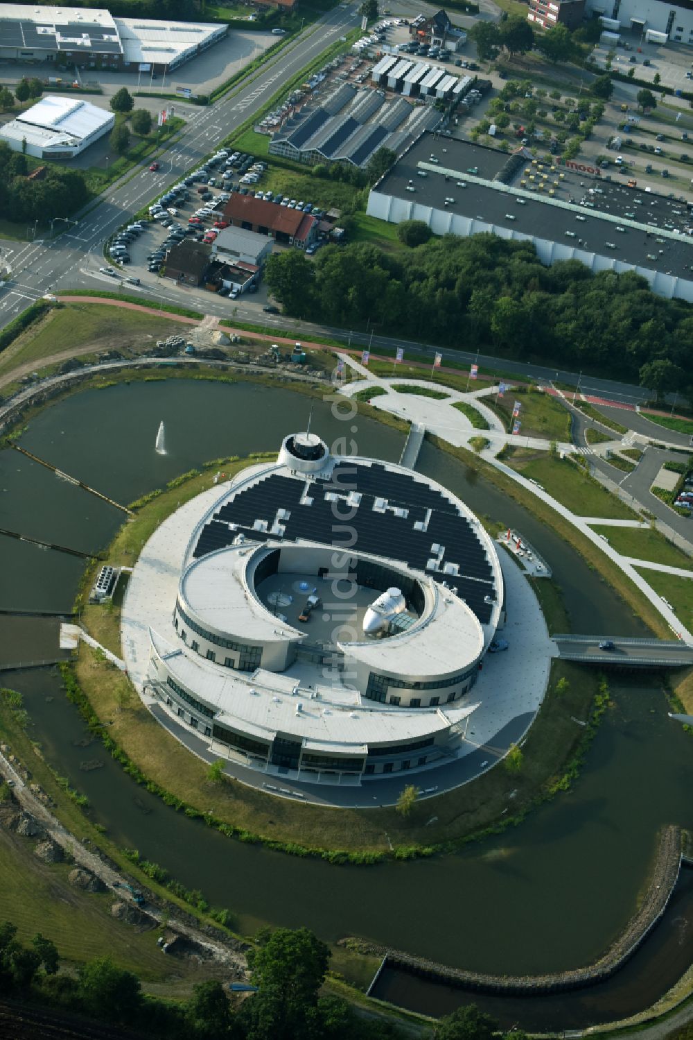 Luftaufnahme Aurich - Freizeitzentrum ENERGIE ERLEBNIS ZENTRUM in Aurich im Bundesland Niedersachsen, Deutschland