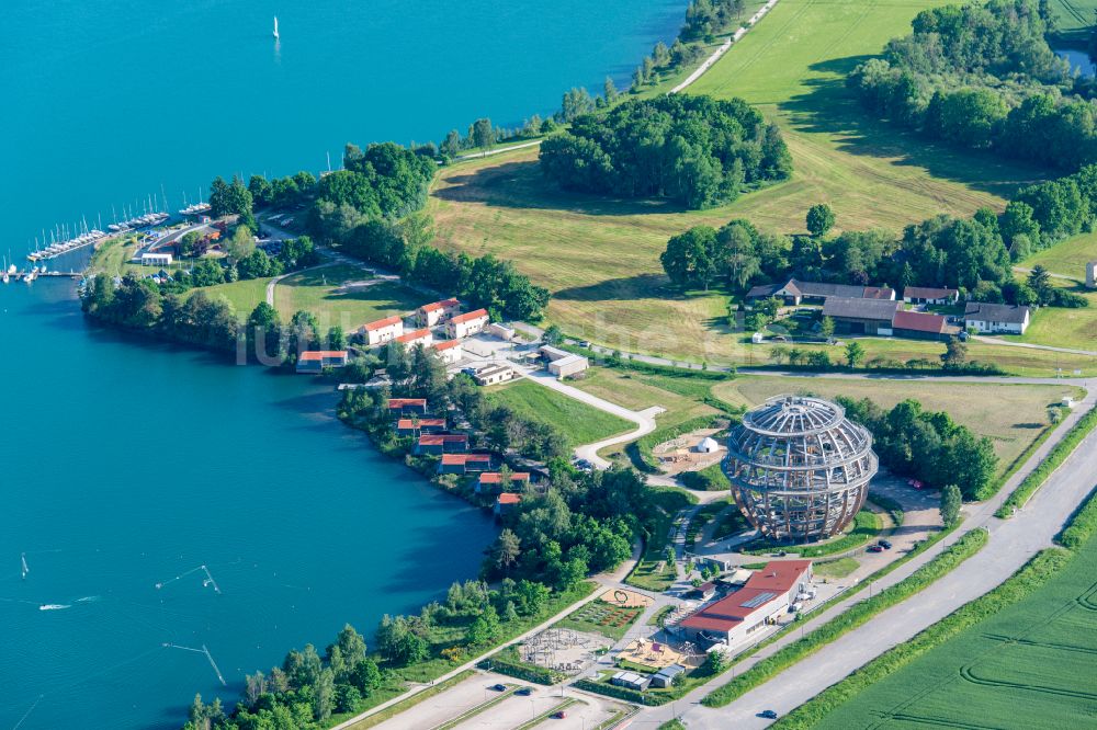 Steinberg am See aus der Vogelperspektive: Freizeitzentrum Erlebnisholzkugel in Steinberg am See im Bundesland Bayern, Deutschland