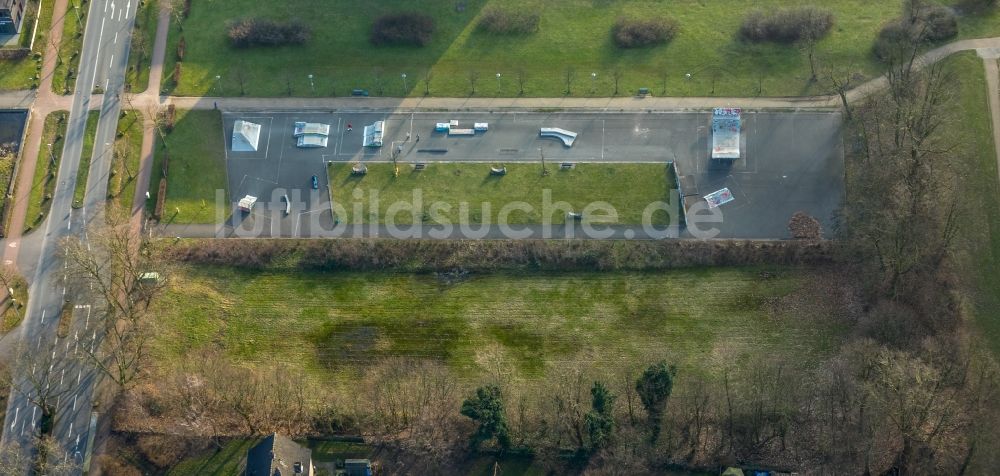 Luftbild Herne - Freizeitzentrum Hibernia Skatepark an der Koniner Straße in Herne im Bundesland Nordrhein-Westfalen, Deutschland